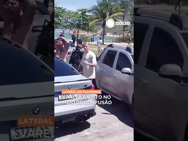 ⁣Lateral-direito Varela é visto em meio à confusão no Rio de Janeiro.  #RecordNews