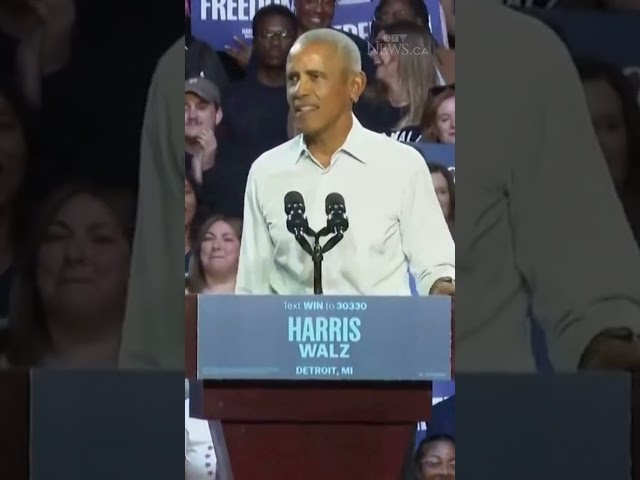 ⁣Obama Raps Eminem's 'Lose Yourself' at Detroit Rally