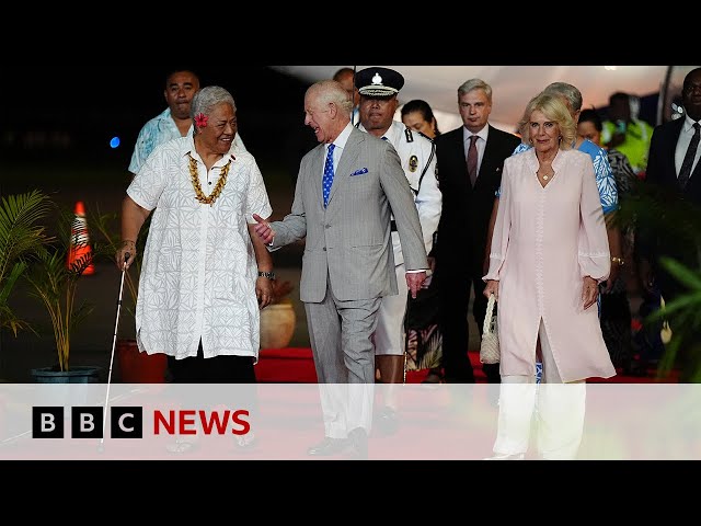 ⁣King Charles and Queen Camilla arrive in Samoa | BBC News