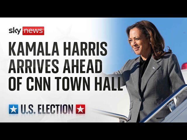 ⁣Kamala Harris arrives in Philadelphia ahead of her CNN Town Hall