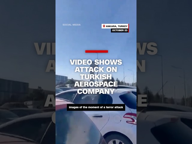 ⁣Video shows attack on Turkish aerospace company