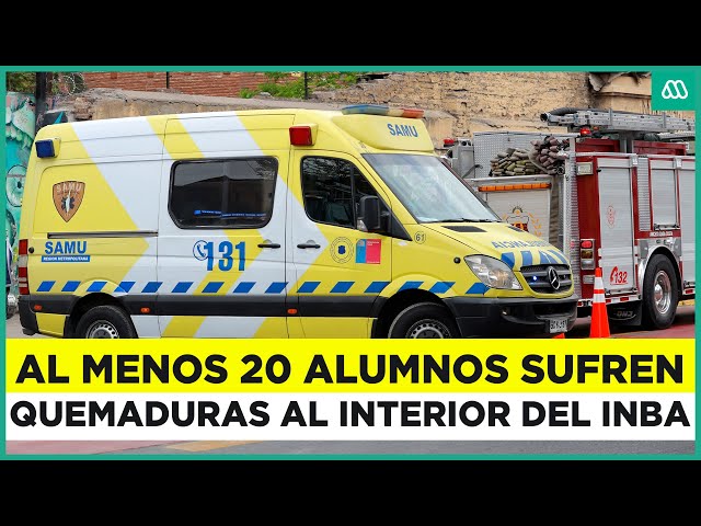 ⁣Incendio al interior del Internado Nacional Barros Arana provocó al menos 20 alumnos con quemaduras