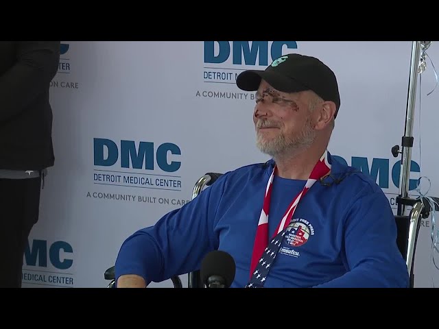 ⁣Man who survived heart attack at Free Press Marathon speaks about incident