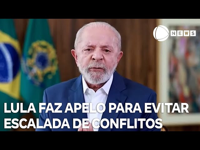 ⁣Lula faz apelo para evitar escalada de conflitos