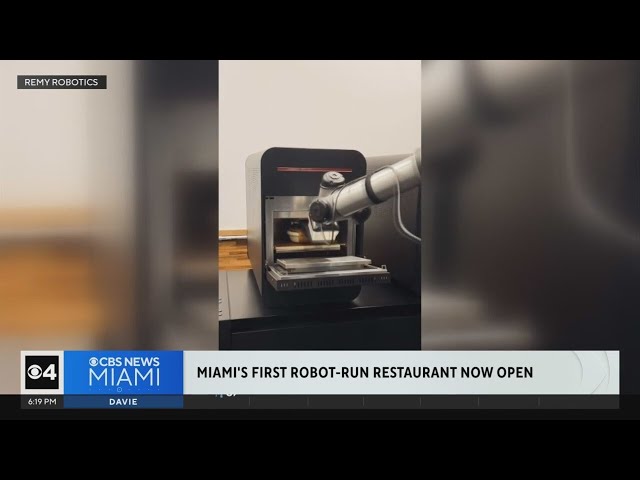 ⁣Miami's first robot-run restaurant opens