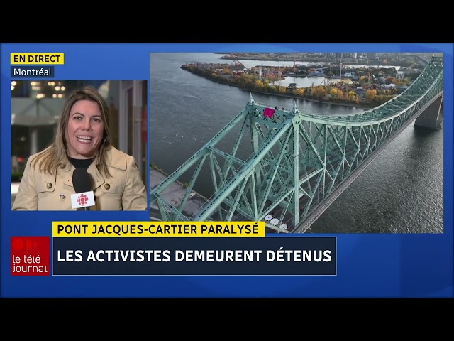 ⁣Pont Jacques-Cartier paralysé : les activistes demeurent détenus