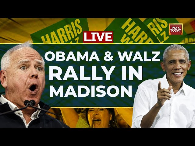 ⁣LIVE: Barack Obama, Tim Walz Rally In Madison | Obama Speech | Tim Walz Wisconsin Speech | US News