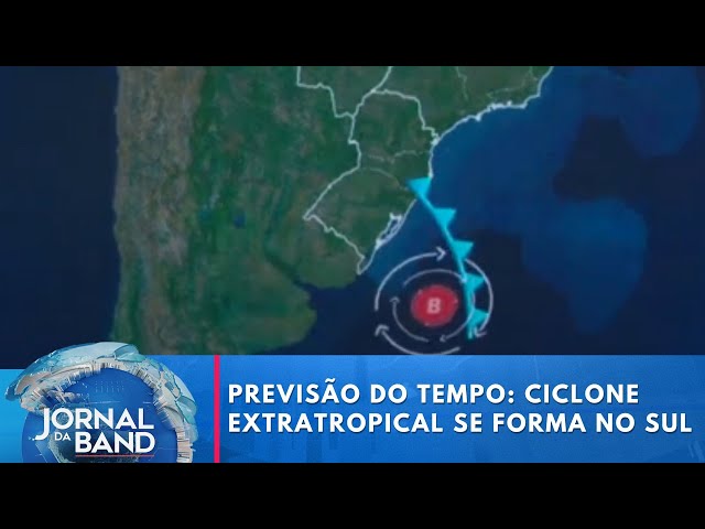 ⁣Previsão do tempo: ciclone extratropical se forma no sul | Jornal da Band