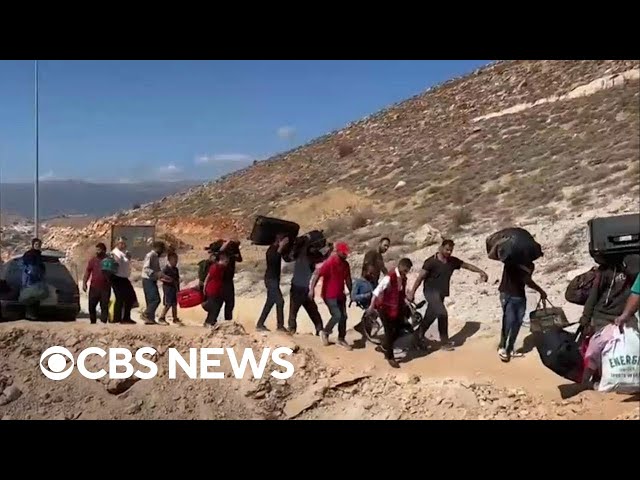 ⁣Hundreds of thousands displaced in Lebanon amid Israel-Hezbollah conflict