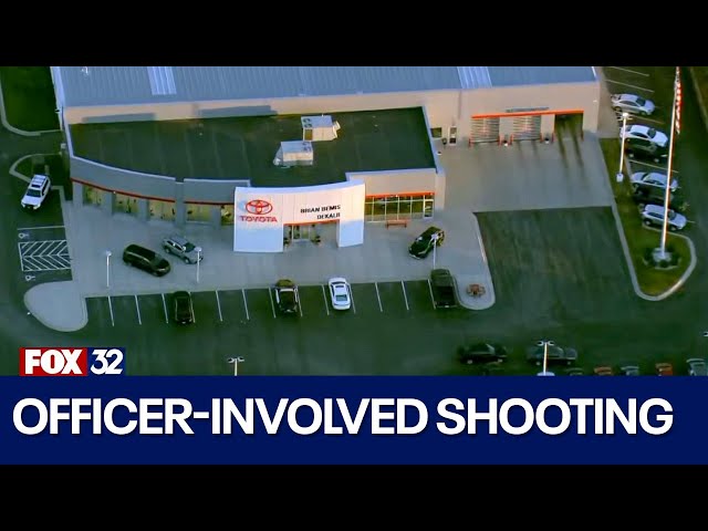 ⁣Police shoot knife-wielding man at DeKalb dealership after alleged assault