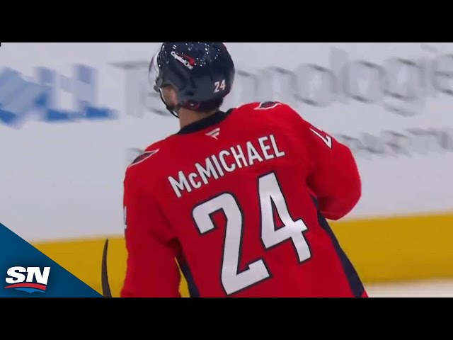 ⁣Capitals' Connor McMichael Tucks Backhand Shot For Breakaway Goal