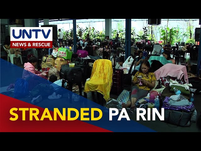 ⁣Mga biyahero sa Manila Port at PITX, stranded pa rin dahil sa Bagyong Kristine