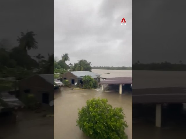 ⁣Tropical storm Trami batters Philippines