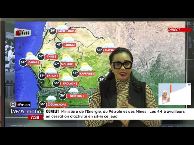 ⁣La météo avec Dieynaba Seydou BA  - Infos matin du 24 octobre 2024