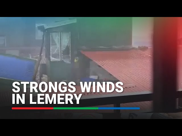 ⁣Strong rains, wind from #KristinePH whip Lemery, Batangas