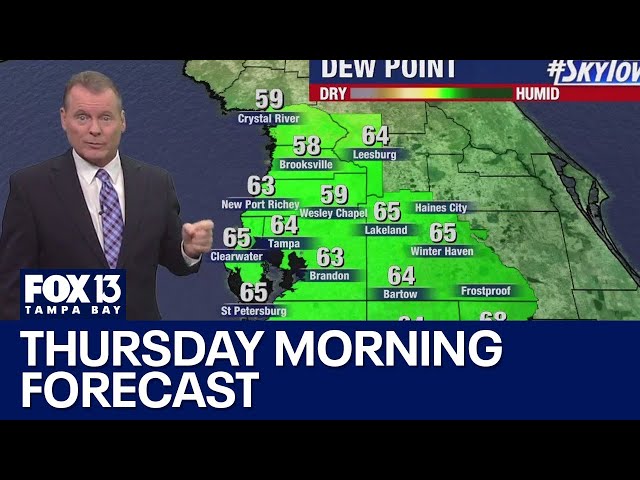 ⁣Tampa weather | Thursday morning forecast