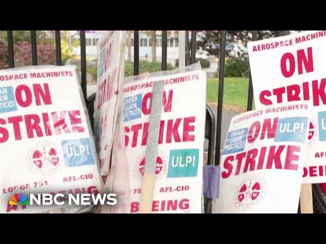 ⁣Boeing strike extended after machinists union rejects contract