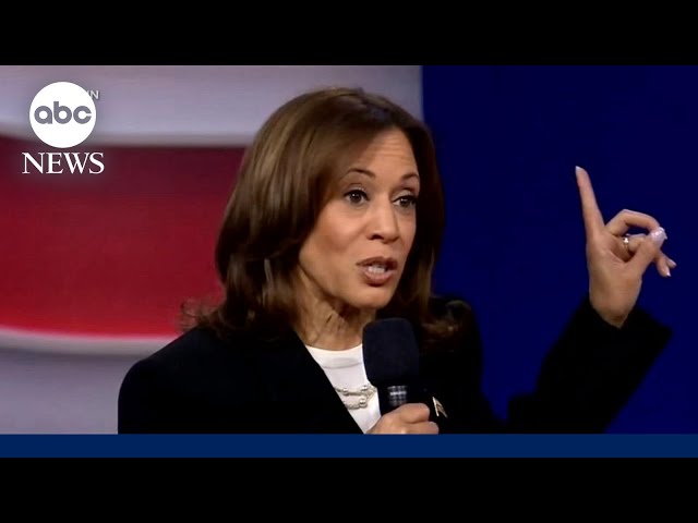 ⁣Harris calls Trump a fascist in primetime town hall