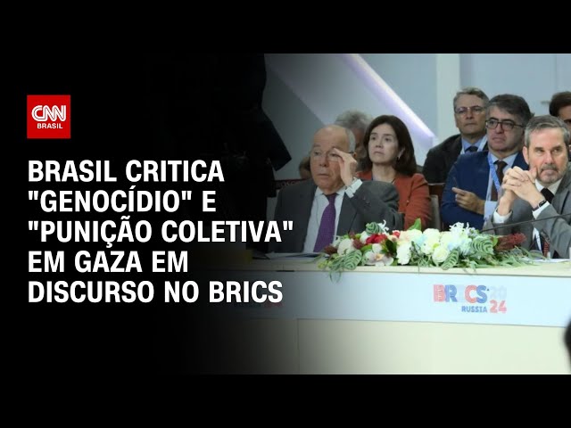 ⁣Brasil critica "genocídio" e "punição coletiva" em Gaza em discurso no Brics | C