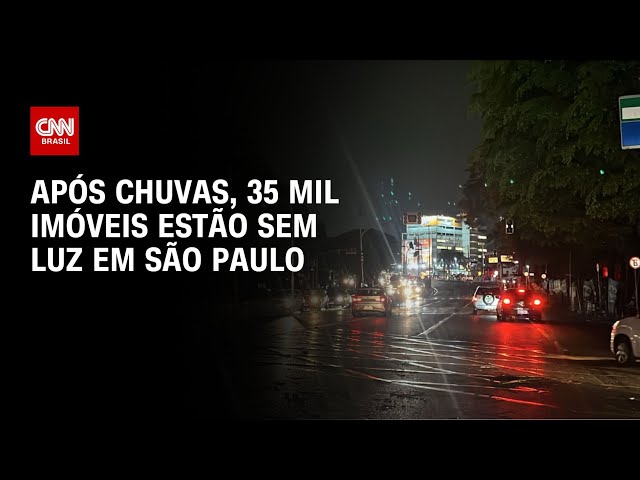 ⁣Após chuvas, 35 mil imóveis estão sem luz em São Paulo | CNN NOVO DIA