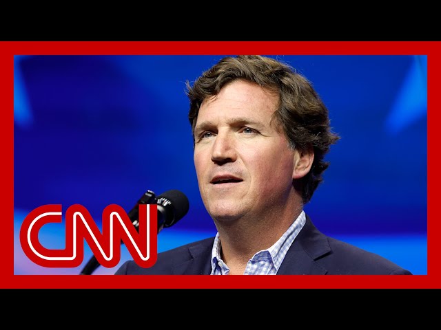 ⁣Tucker Carlson compares Trump to angry dad 'spanking' a 'bad little girl' at ral