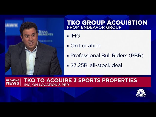 ⁣TKO to acquire IMG, Professional Bull Riders and On Location from Endeavor for $3.25 billion