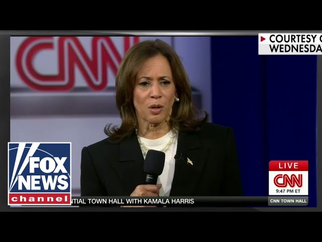 ⁣Kamala Harris fumbles through answer on 'many mistakes' during townhall