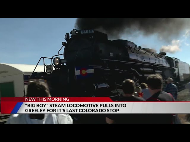 ⁣'Big Boy' locomotive stops in Greeley