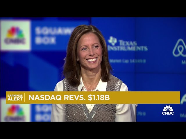 ⁣Nasdaq CEO Adena Friedman on Q3 results: We grew across the entire business