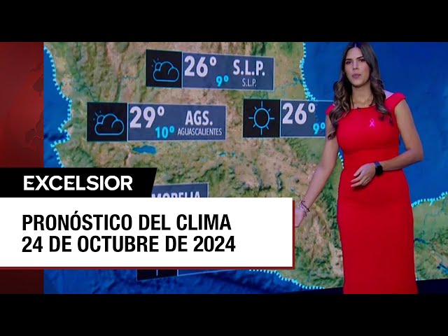 ⁣Clima para hoy 24 de octubre de 2024