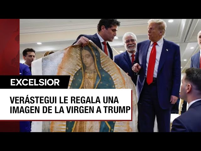 ⁣Eduardo Verástegui reitera apoyo a Trump y le regala imagen de la Virgen de Guadalupe