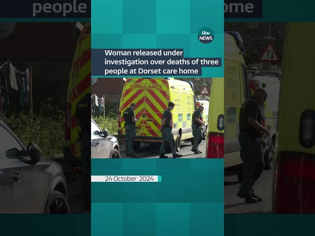 ⁣Woman released under investigation over deaths of three people at Swanage care home#itvnews #shorts