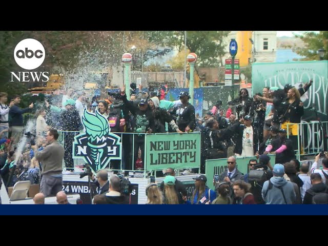 ⁣New York Liberty Parade of Champions underway