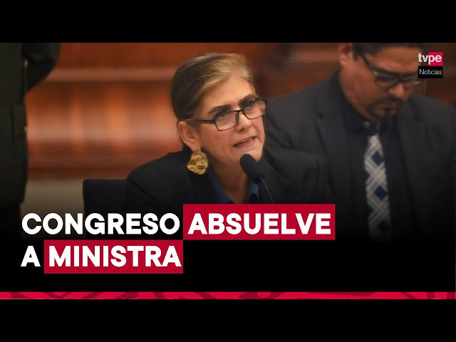 ⁣Congreso de Ecuador absuelve a ministra enjuiciada por crisis de seguridad