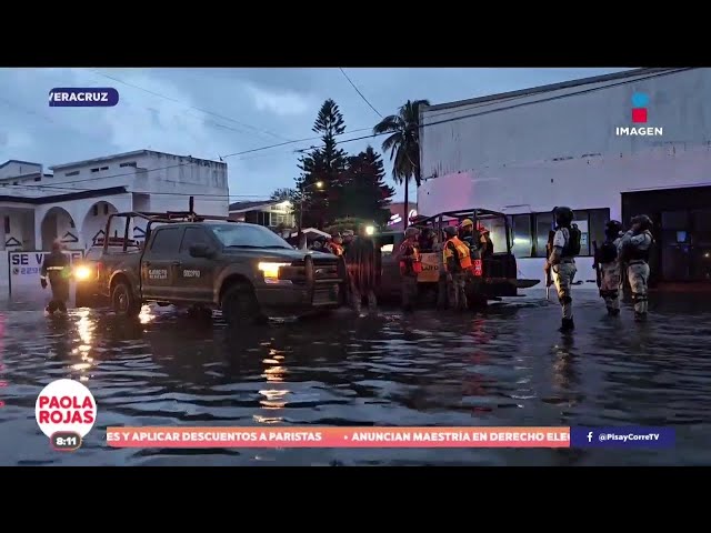 ⁣Veracruz continúa con afectaciones por las intensas lluvias que se han registrado