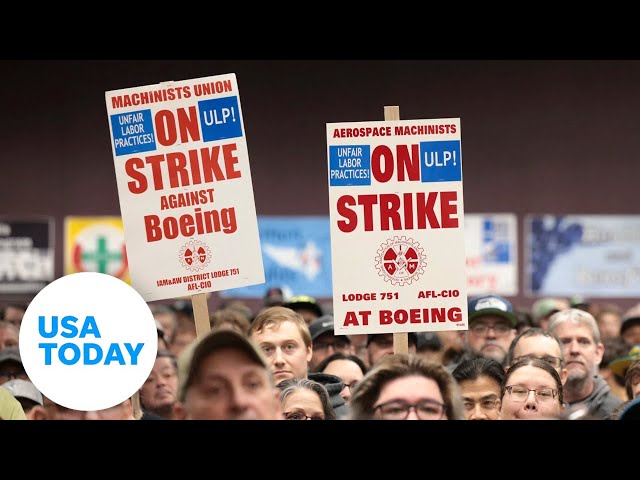 ⁣Boeing strike continues after factory workers vote to reject wage deal | USA TODAY