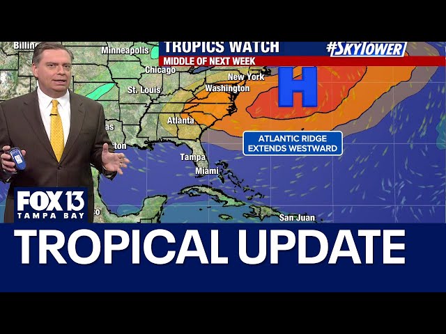 ⁣Tropics expected to remain quiet for next week