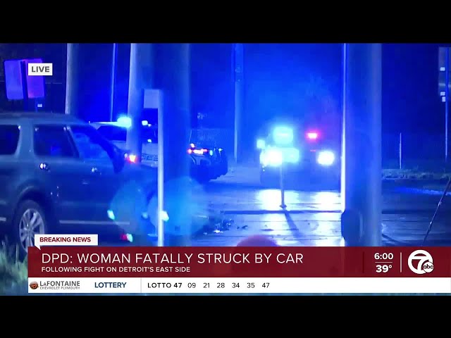 ⁣Woman dies after being run over by driver on Detroit's east side