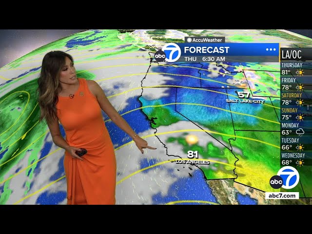 ⁣Another warm day for SoCal Thursday, but a cooldown is coming