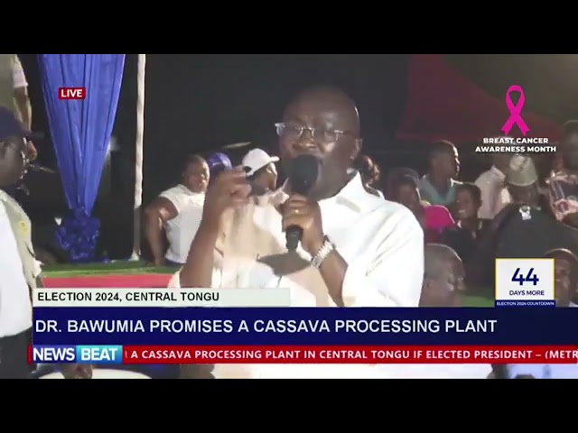 ⁣Dr. Bawumia promises cassava processing plant