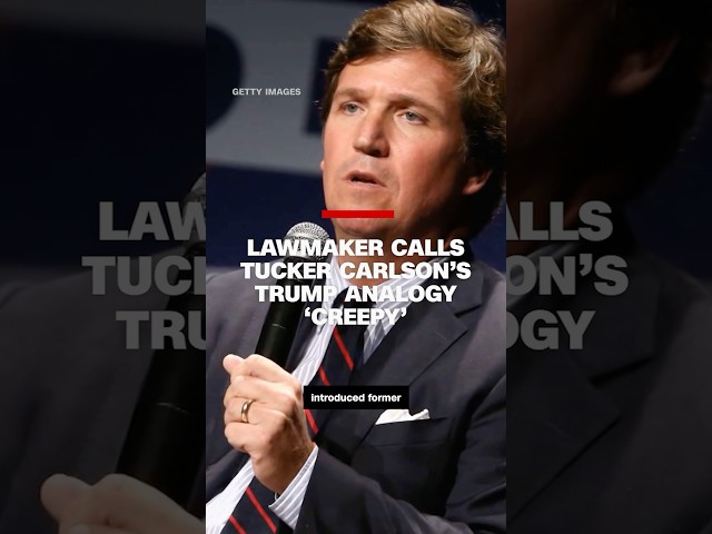 ⁣Lawmaker calls Tucker Carlson's Trump analogy 'creepy'