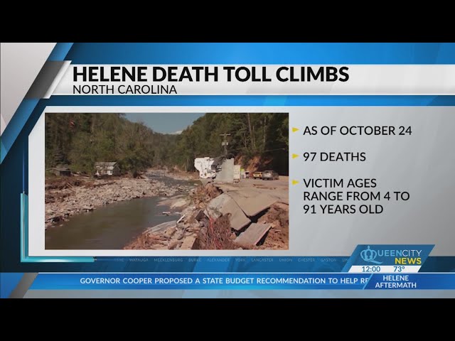 ⁣Helene's NC death toll climbs to 97