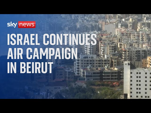 ⁣Watch live: Israel continues its strikes on Beirut