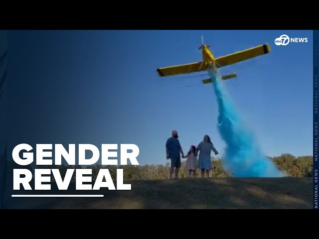 ⁣Star City couple uses plane to take gender reveal to new heights