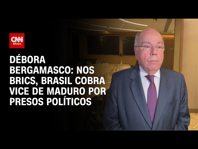 ⁣Débora Bergamasco: Nos Brics, Brasil cobra vice de Maduro por presos políticos | CNN 360