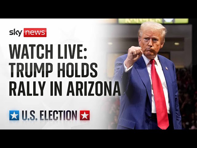 ⁣Watch live: Republican presidential nominee Donald Trump holds campaign rally in Arizona