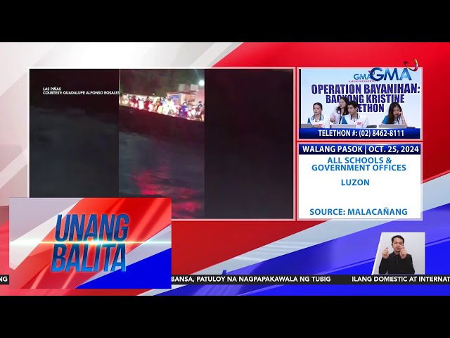 ⁣Zapote River sa boundary ng Las Piñas at Muntinlupa, umapaw; Zapote River Drive,... | Unang Balita