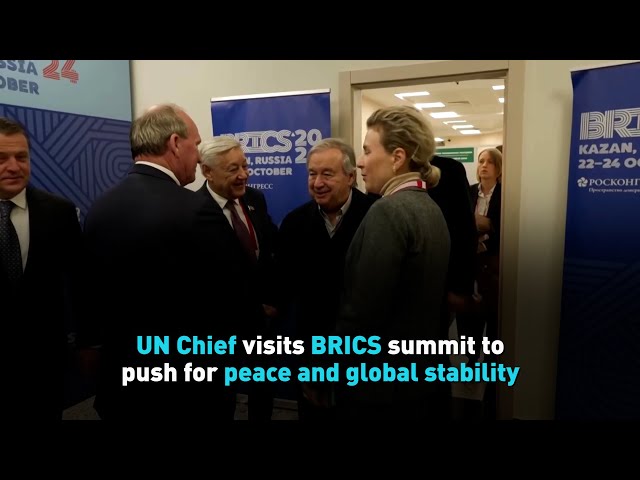 ⁣UN Chief visits BRICS summit to push peace and global stability