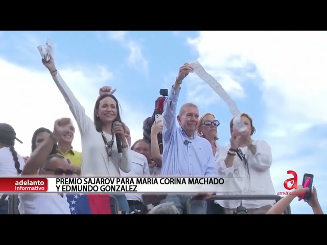 ⁣Maria Corina Machado y Edmundo González, premio Sájarov a la libertad de conciencia