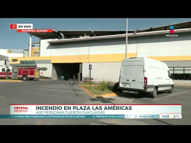 ⁣Enlace desde Plaza las Américas tras fuerte incendio | Noticias con Crystal Mendivil